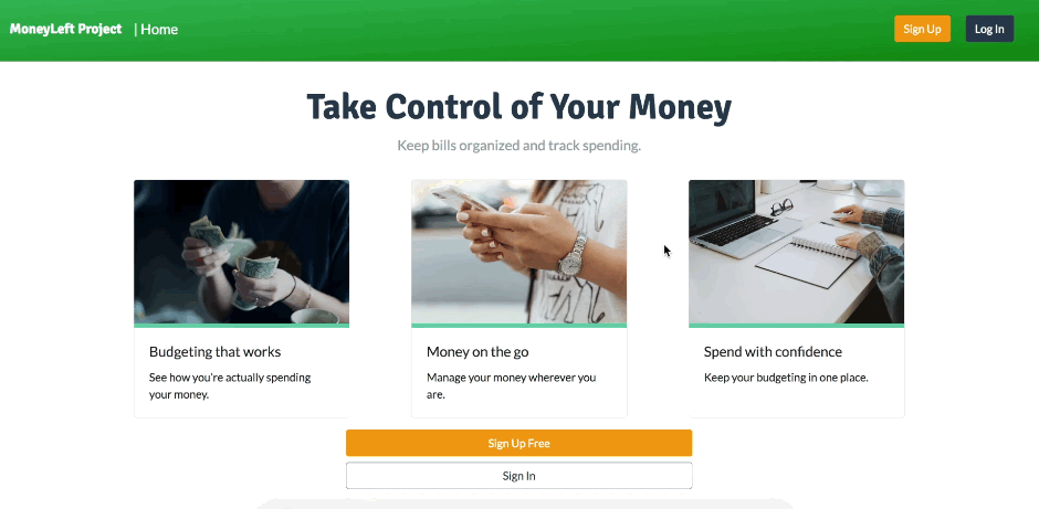 Money Left Project animated